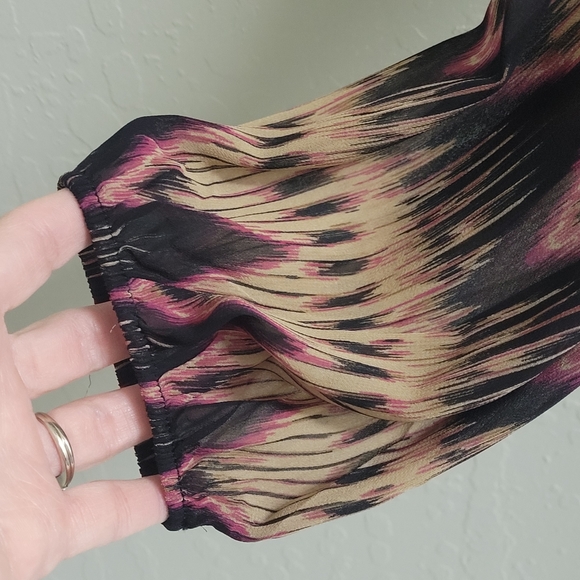 Express Aztec Chiffon Swing Midi Dress Small - Picture 4 of 15